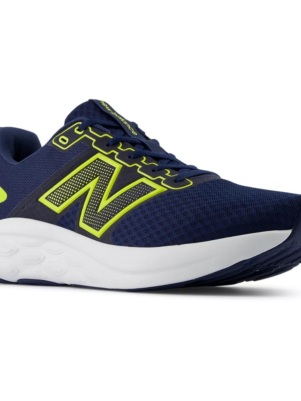 New Balance Men's Navy with Neon Yellow Accent Running Shoes